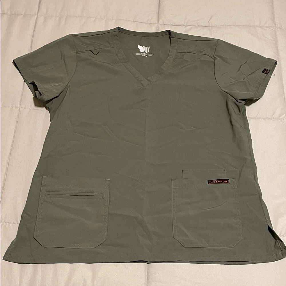 Green Monarch Scrub Top Shirt
